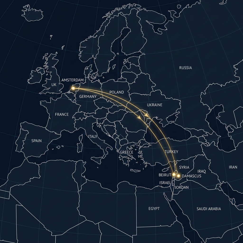 EastBridge Air route map